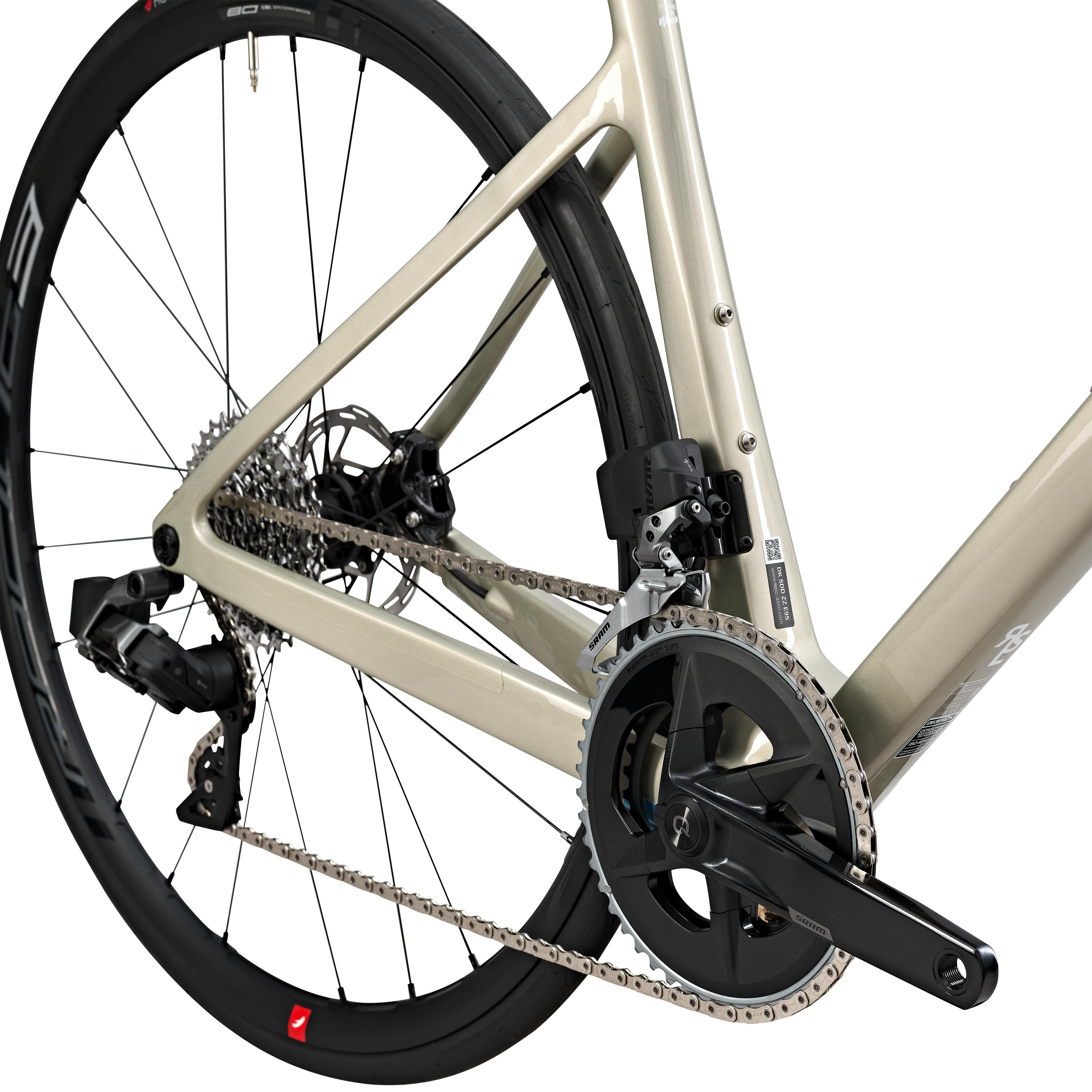 Bici da strada donna EDR CF SRAM RIVAL AXS bianca 4/10