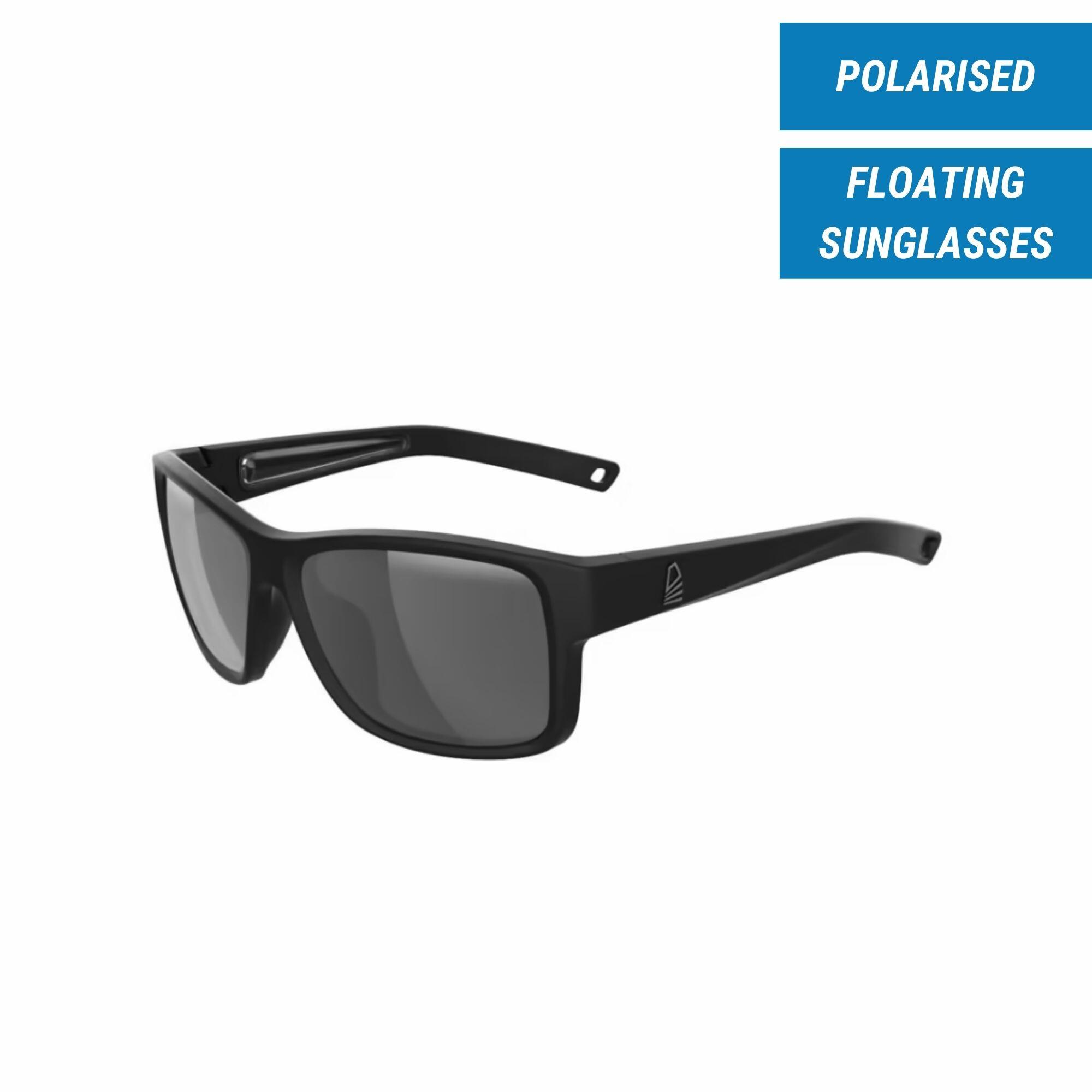 Adult Sailing Floating Polarised Sunglasses 100 Dark Grey
