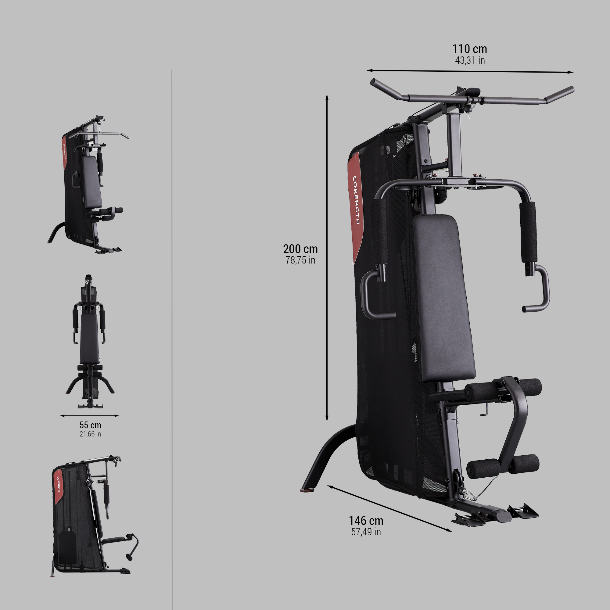 Compact Guided Weight Machine, Home Gym 900