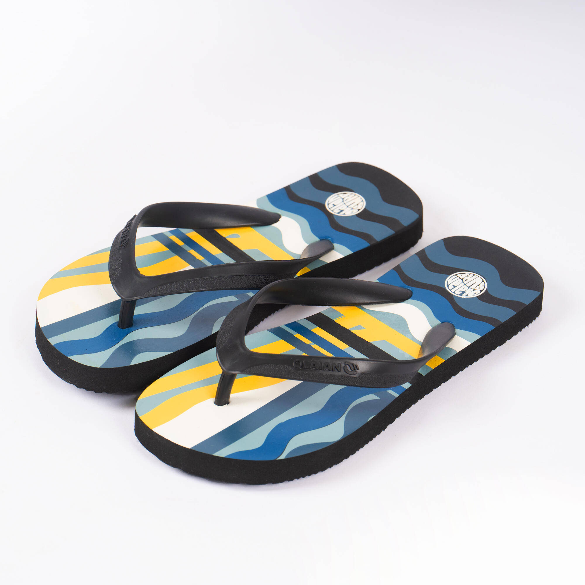 Kids Slippers/ FlipFlop-120 Blue/Yellow