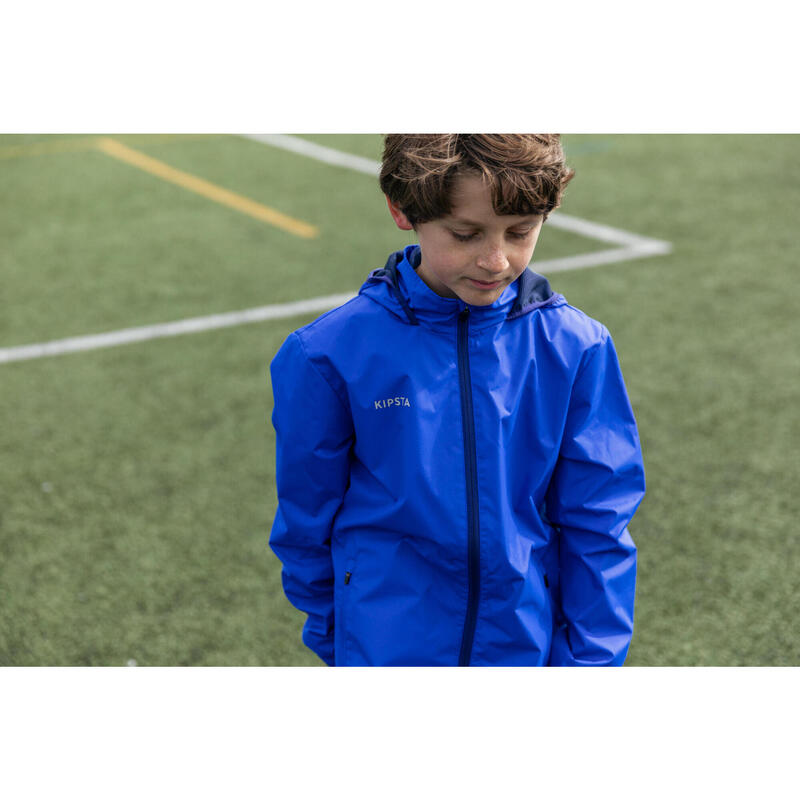 Jachetă Protecţie Ploaie Fotbal VIRALTO CLUB Albastru Copii 