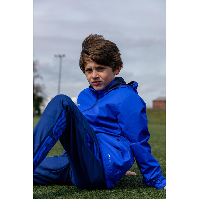 CHAQUETA IMPERMEABLE DE FÚTBOL VIRALTO CLUB JR AZUL