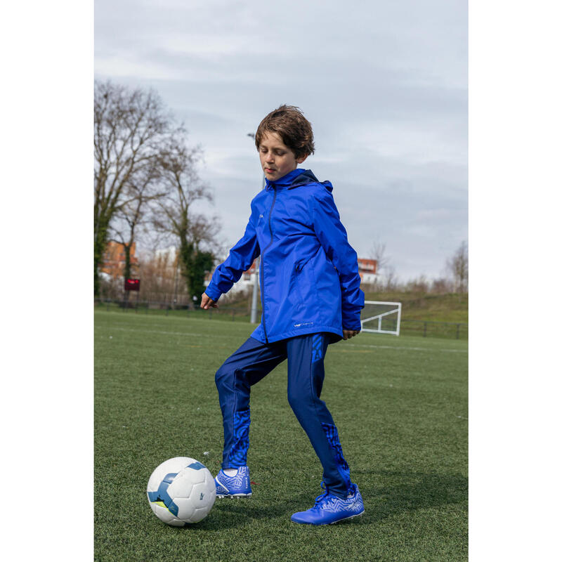 CHAQUETA IMPERMEABLE DE FÚTBOL VIRALTO CLUB JR AZUL