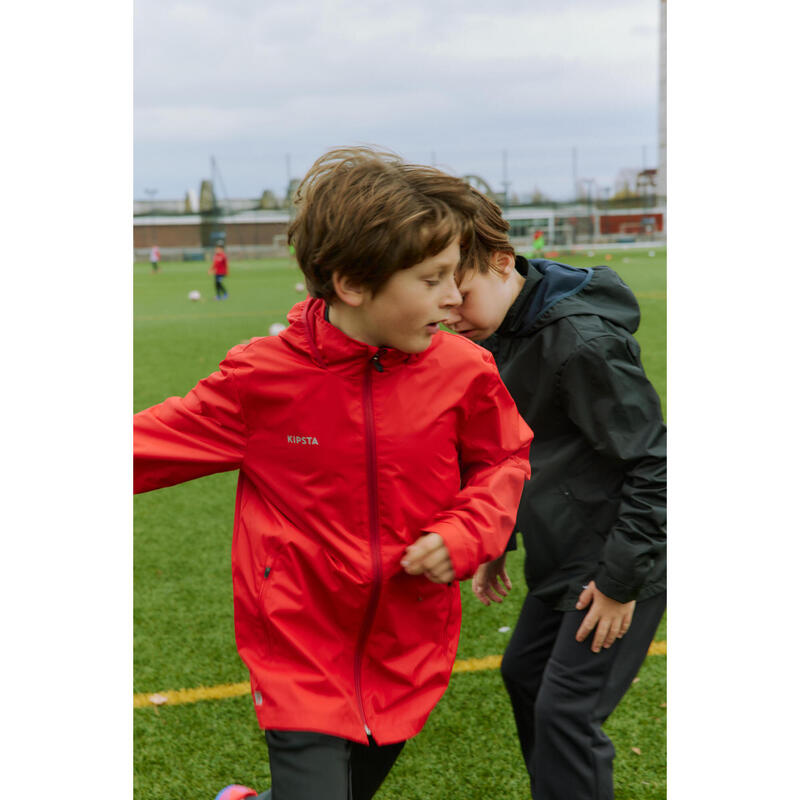 Jachetă Protecție ploaie Fotbal VIRALTO CLUB Roșu Copii 