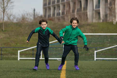Παιδικό αδιάβροχο μπουφάν ποδοσφαίρου Viralto Club - Πράσινο