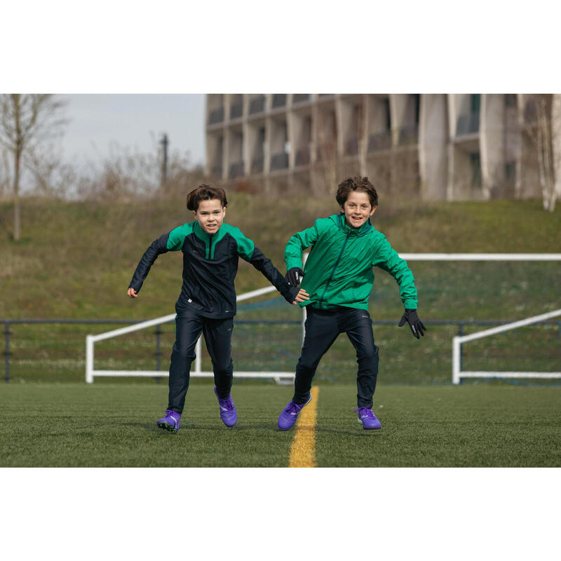 Giacca impermeabile calcio bambino VIRALTO CLUB verde