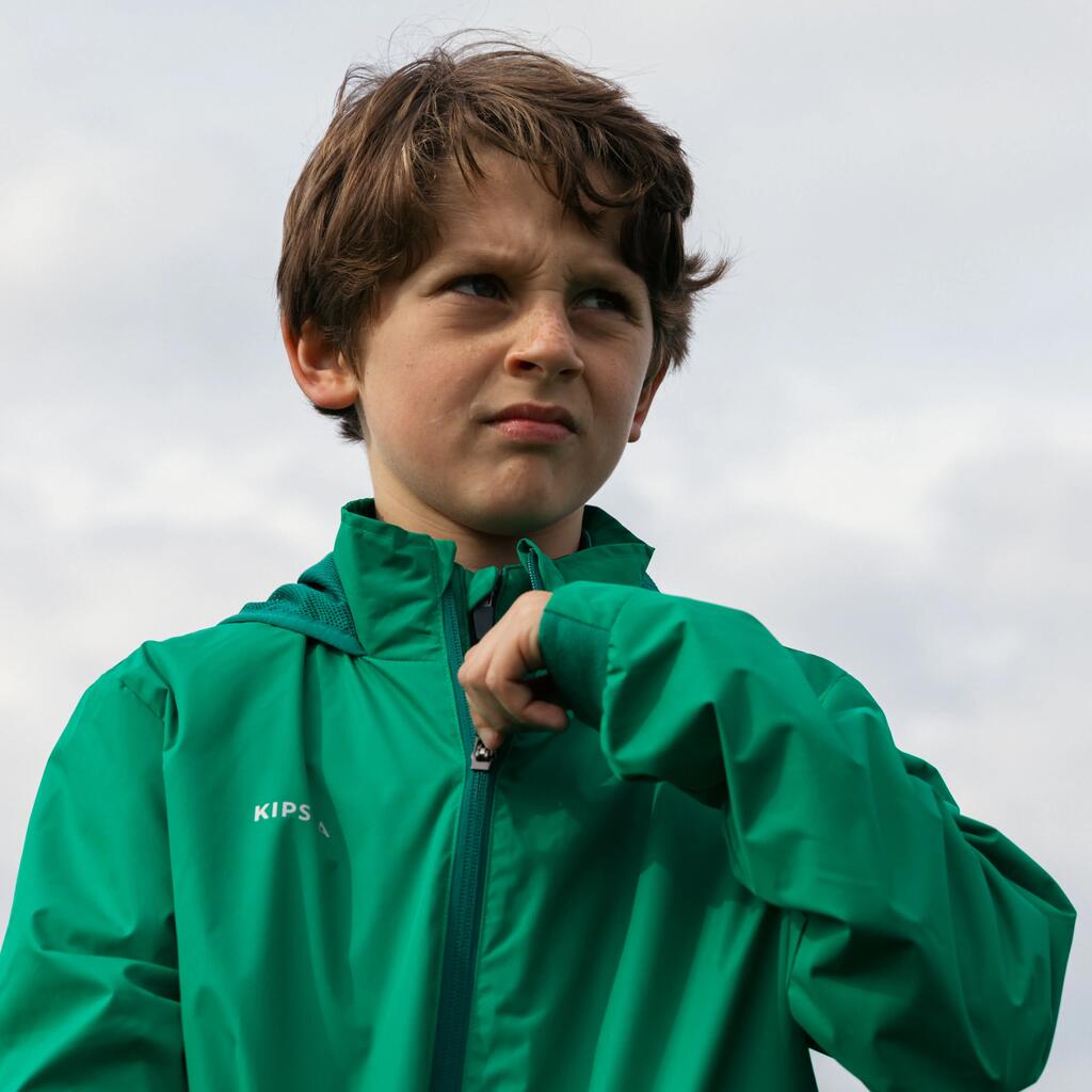 Kids' Football Rainproof Jacket Viralto Club - Blue