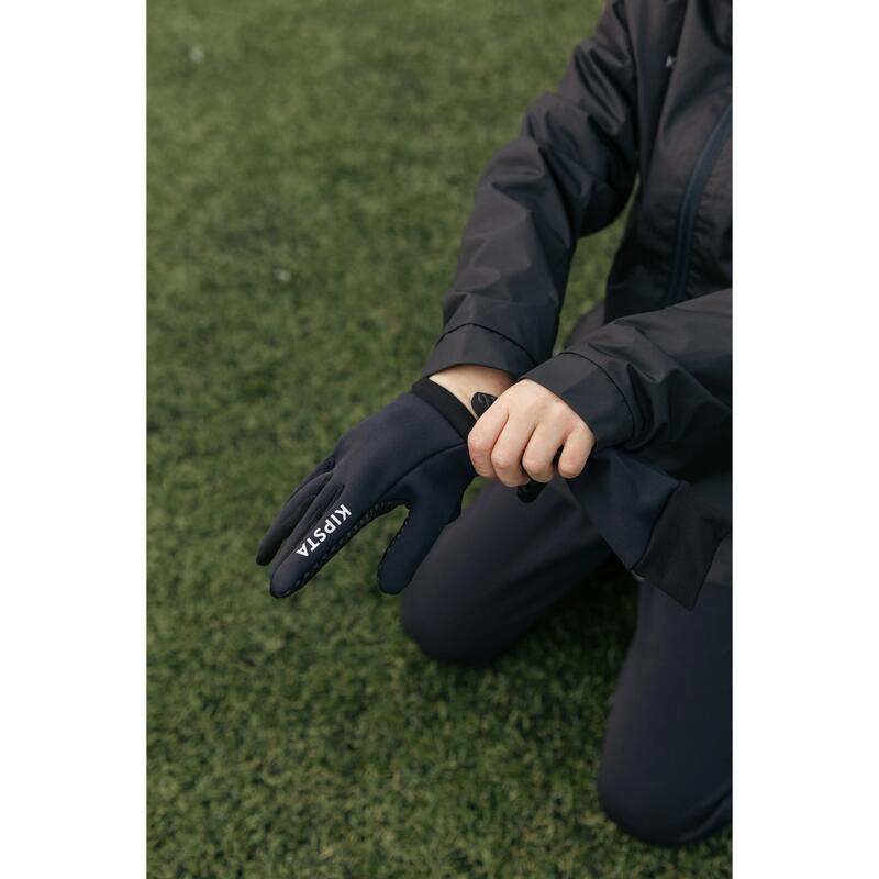 Mănuși de fotbal Keepdry 500 Negru-Copii
