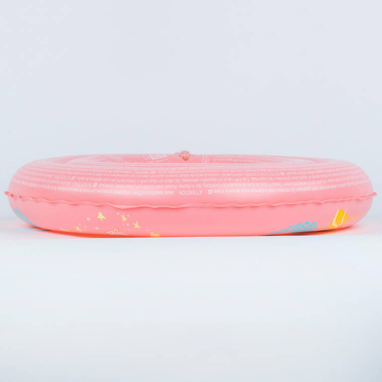 Kids’ Inflatable Pool Ring 51 cm - Pink with Blue MERMAID print Kids 3-6 years