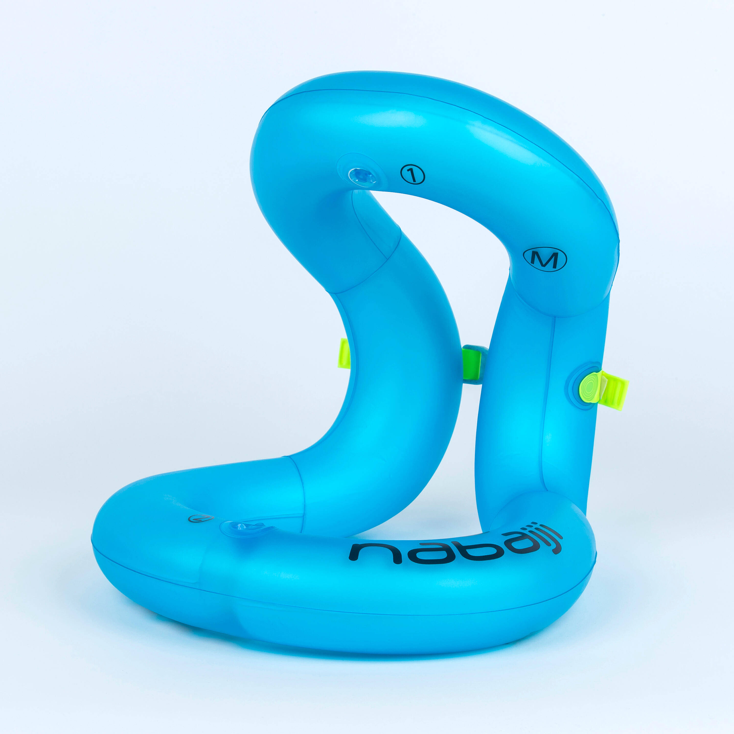 Swimming Inflatable Swim Vest Size M 50 to 75 KG Secure & Adjustable Fit Blue -  2