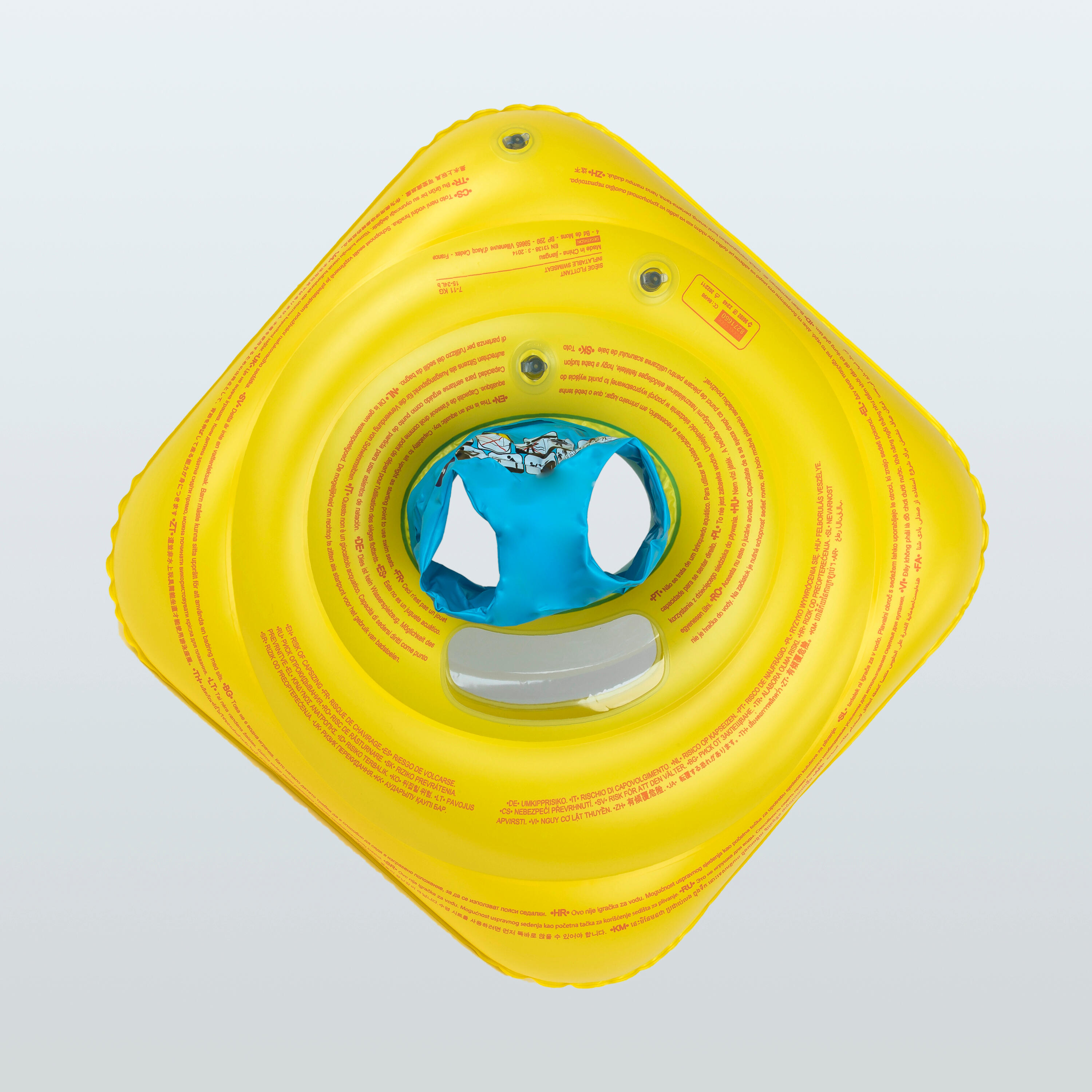 Bouée siège de piscine avec poignées bébé 7-11kg - jaune - NABAIJI