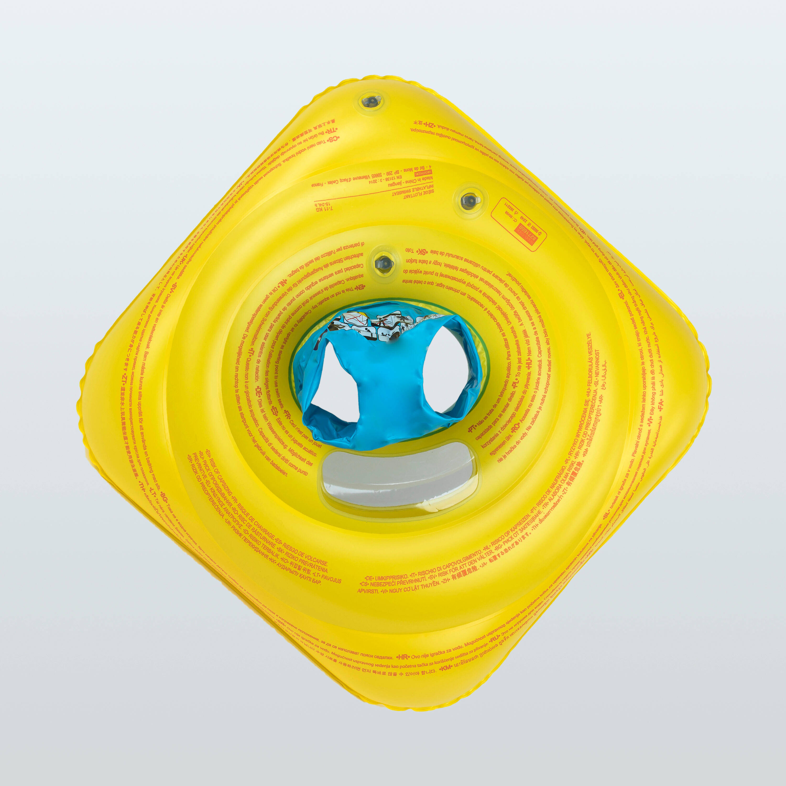Baby Seat Swim Ring with Handles 7-11 kg Secure & Fun Yellow -  4