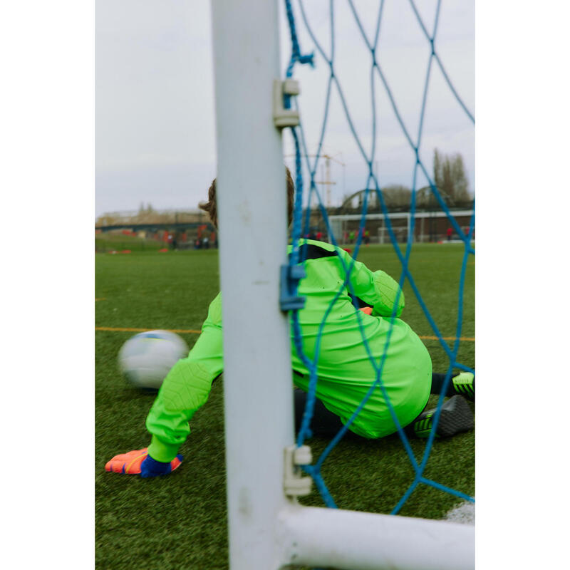 Keepershandschoenen voor kinderen F500 Viralto Shielder oranje blauw