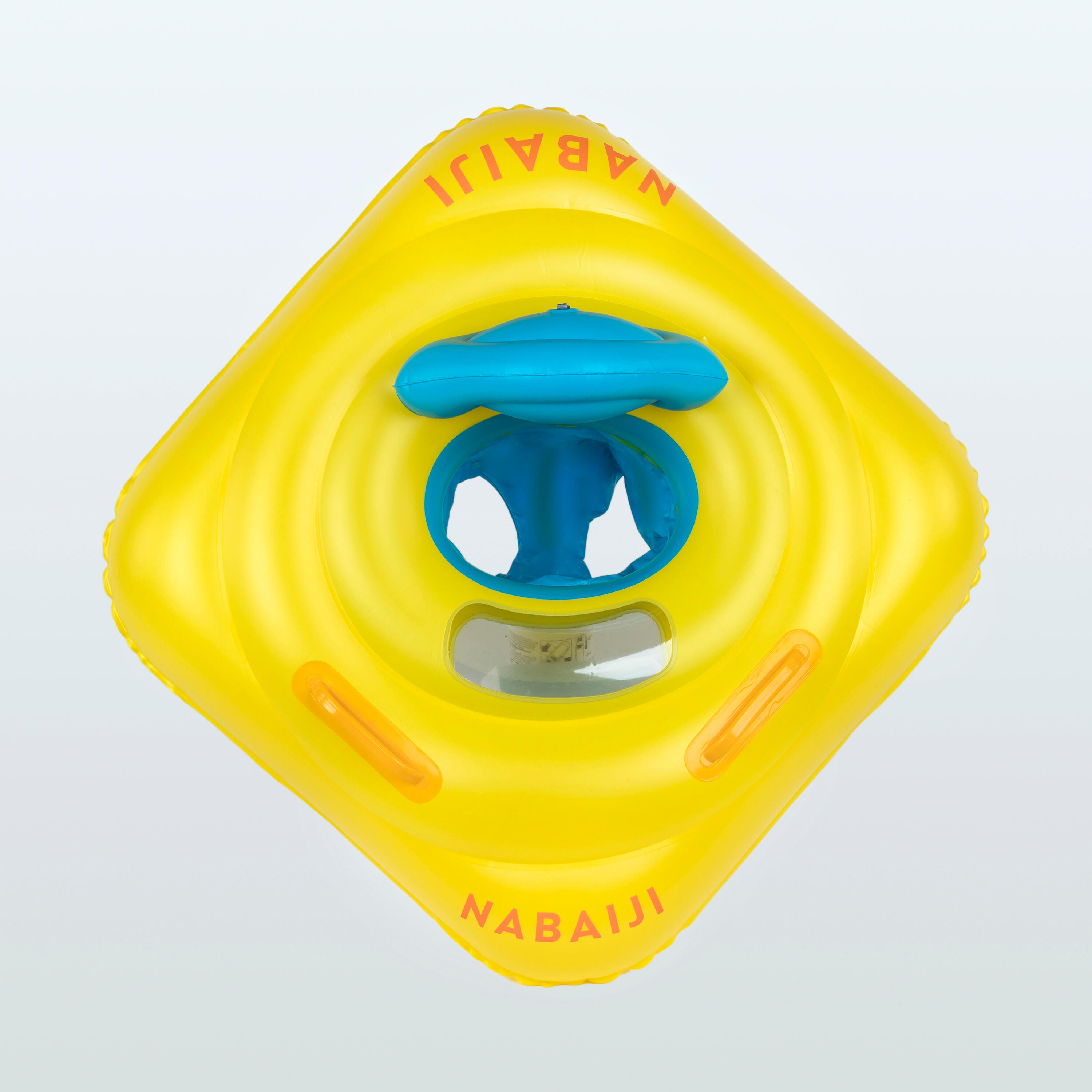 Babies' Inflatable Pool Ring with Seat and Handles 7-11 kg - Yellow - NABAIJI