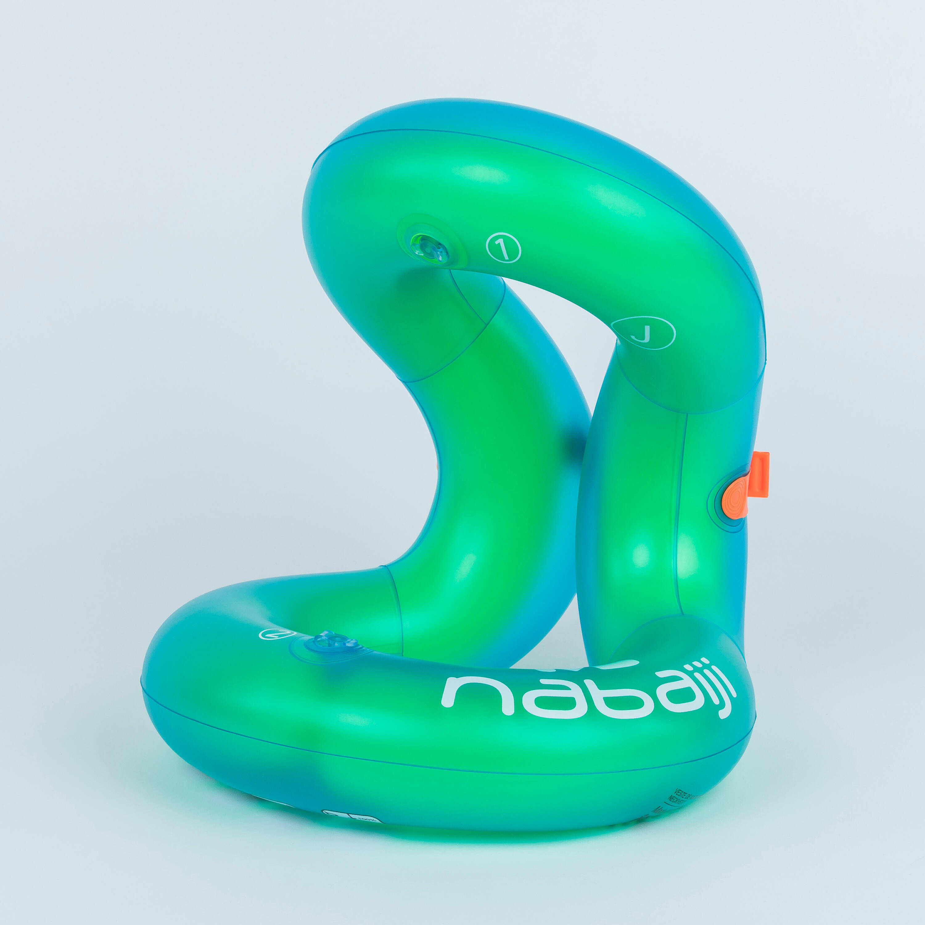 Swimming Inflatable Vest 18 to 30 Kg Green with Secure Fit & Safety Lock -  3