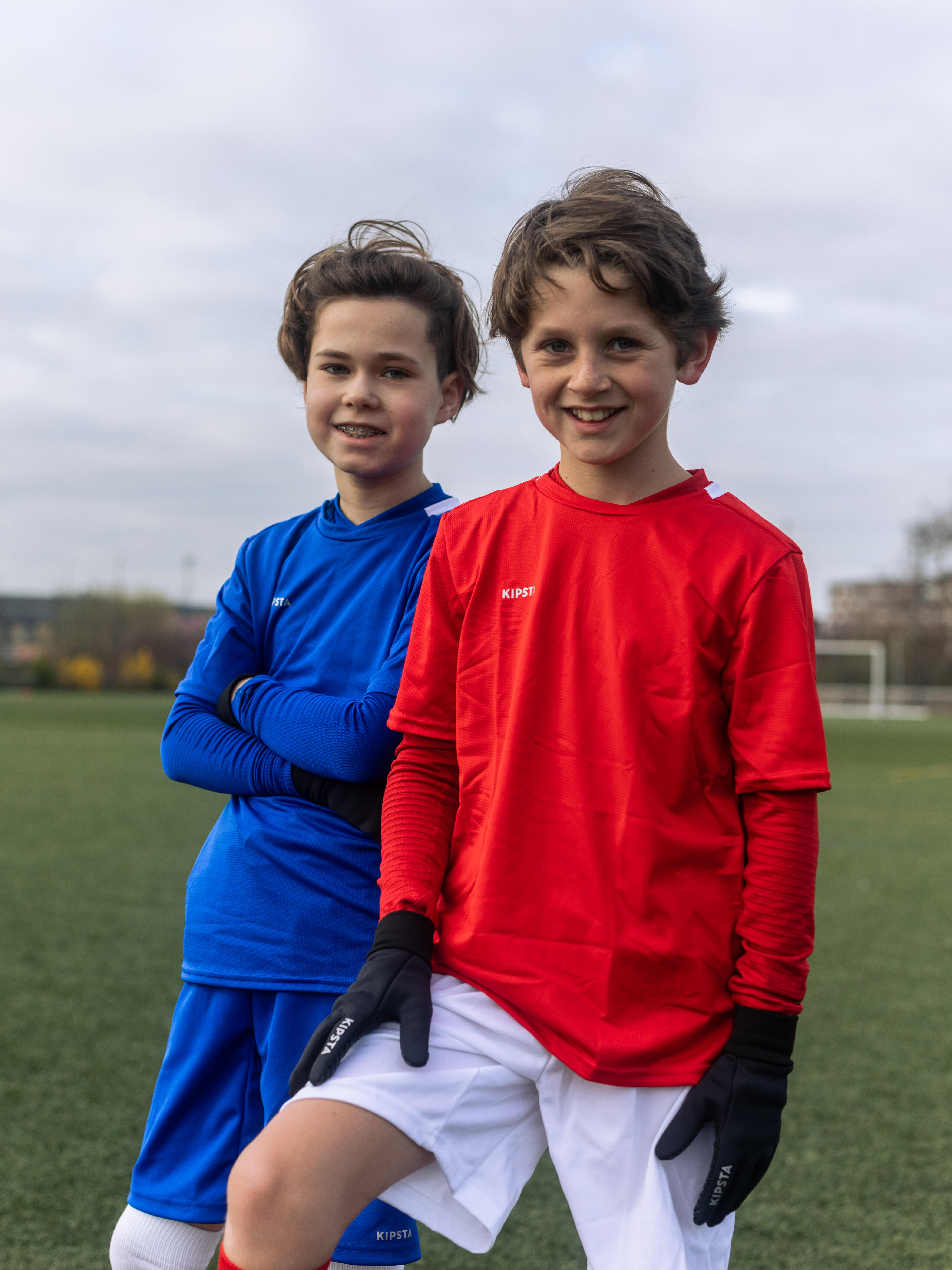 Chaussettes de football enfant F100 bleue indigo KIPSTA