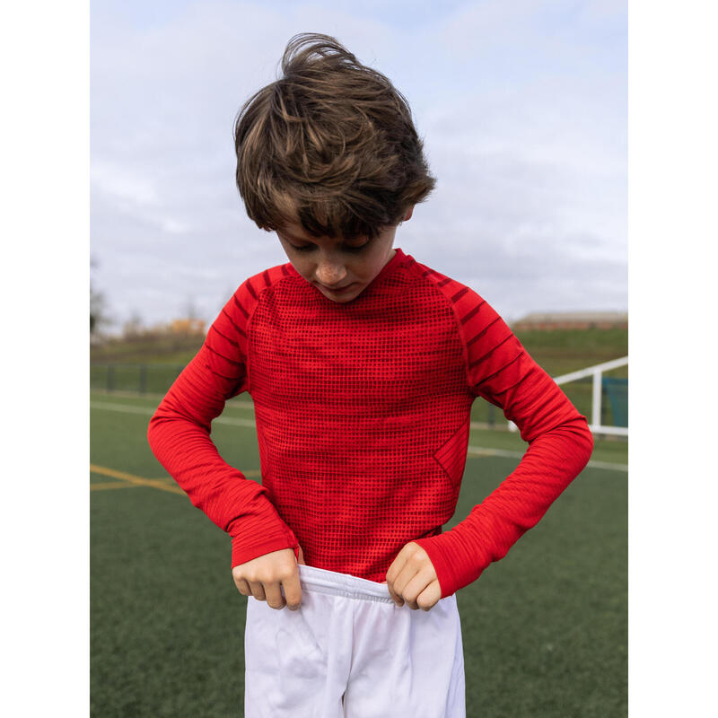 Bluză termică de fotbal, fără cusături, cu mânecă lungă, Keepdry Galben