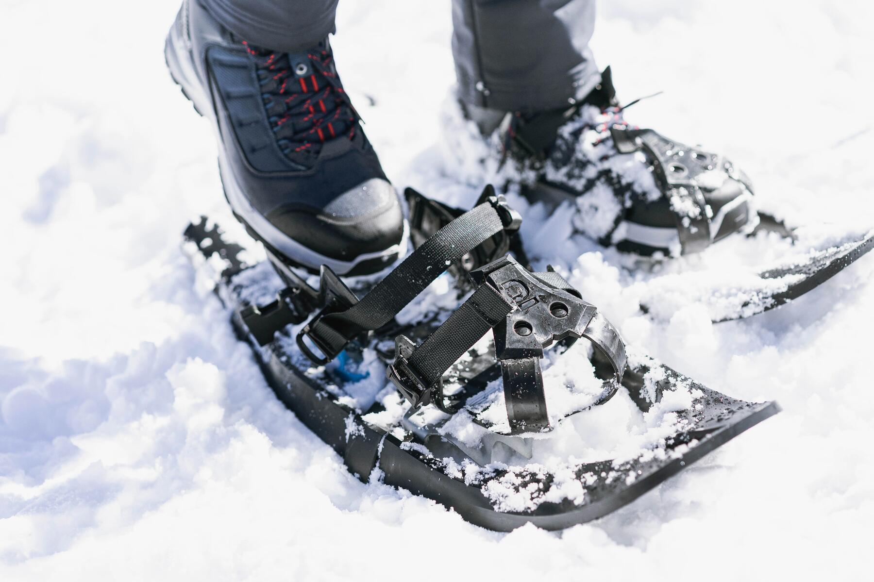 a person snowshoeing