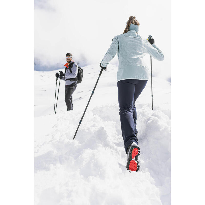 Wanderhose Damen warm wasserabweisend Winterwandern - SH500 Mountain hellblau