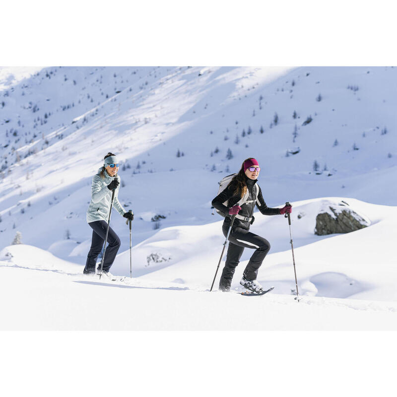 Fleecejacke Damen warm Hybrid Winterwandern - SH900 Mountain