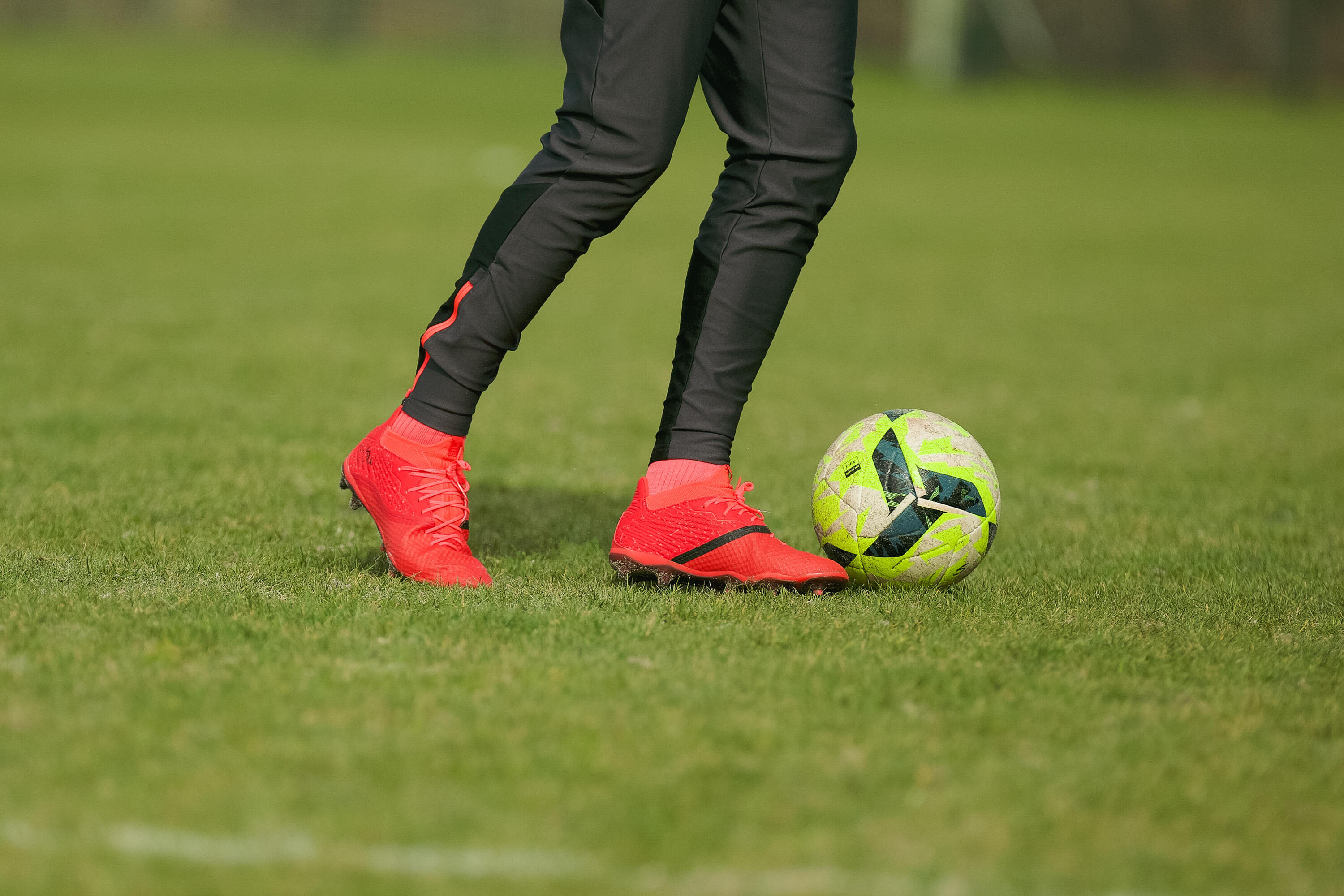 Voetbalbroek VIRALTO SOLO zwart roze 14/14