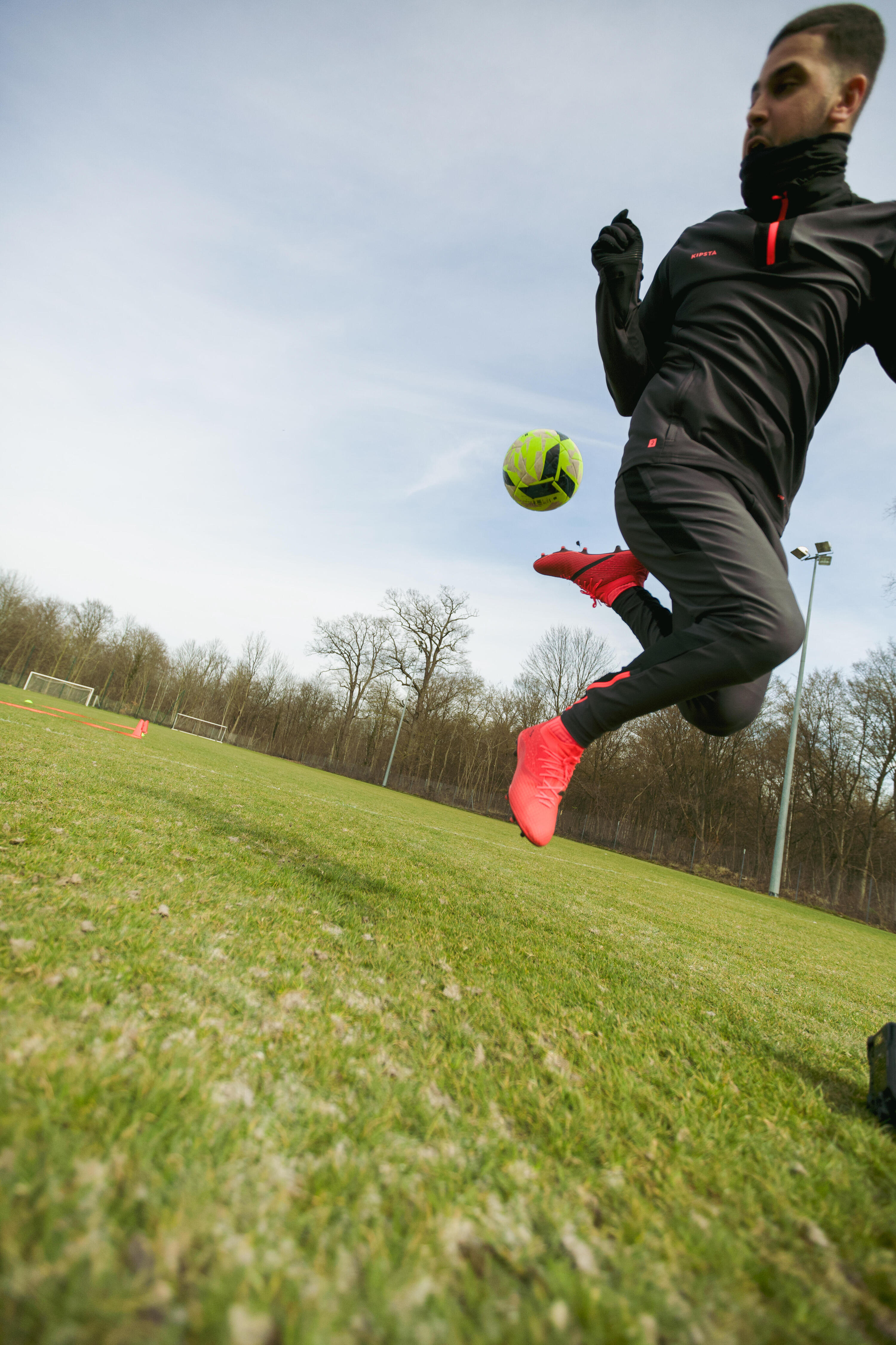Voetbalbroek VIRALTO SOLO zwart roze 12/14