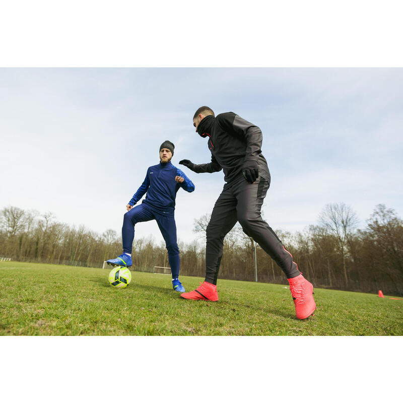 Pantalon de football VIRALTO SOLO noir et rose.