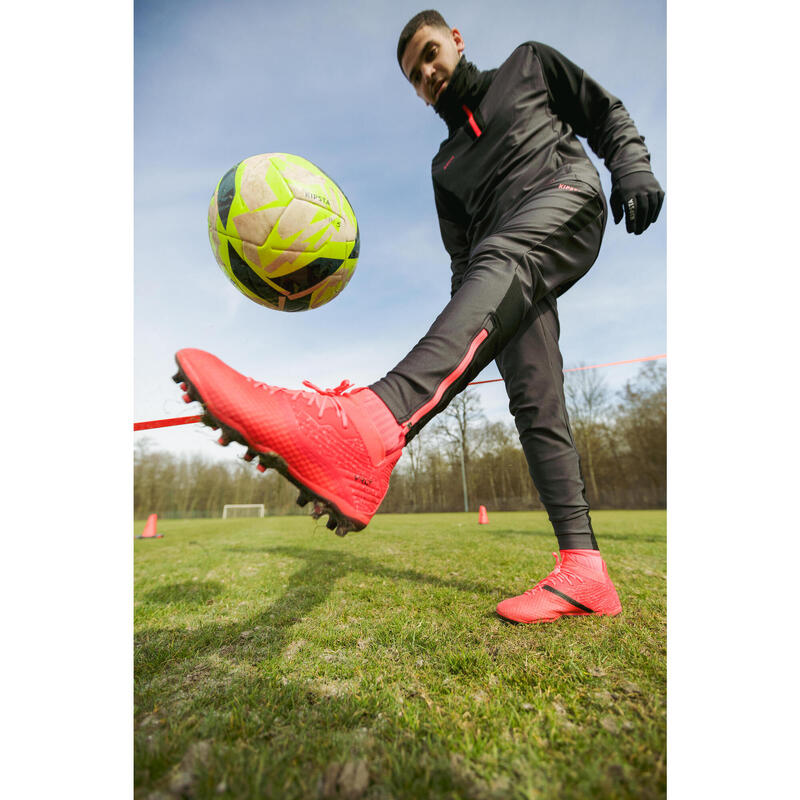 Voetbalbroek VIRALTO SOLO zwart roze