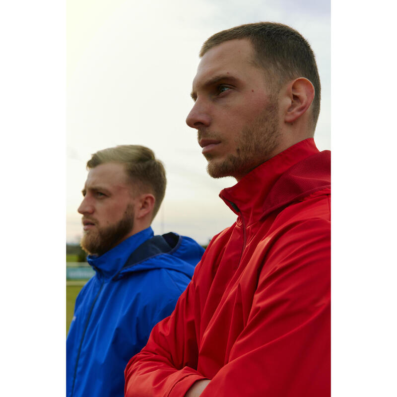 Jachetă protecție ploaie Fotbal VIRALTO CLUB Roșu Adulți 