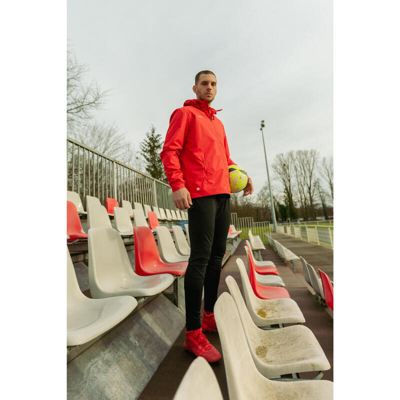 Jachetă protecție ploaie Fotbal VIRALTO CLUB Roșu Adulți 