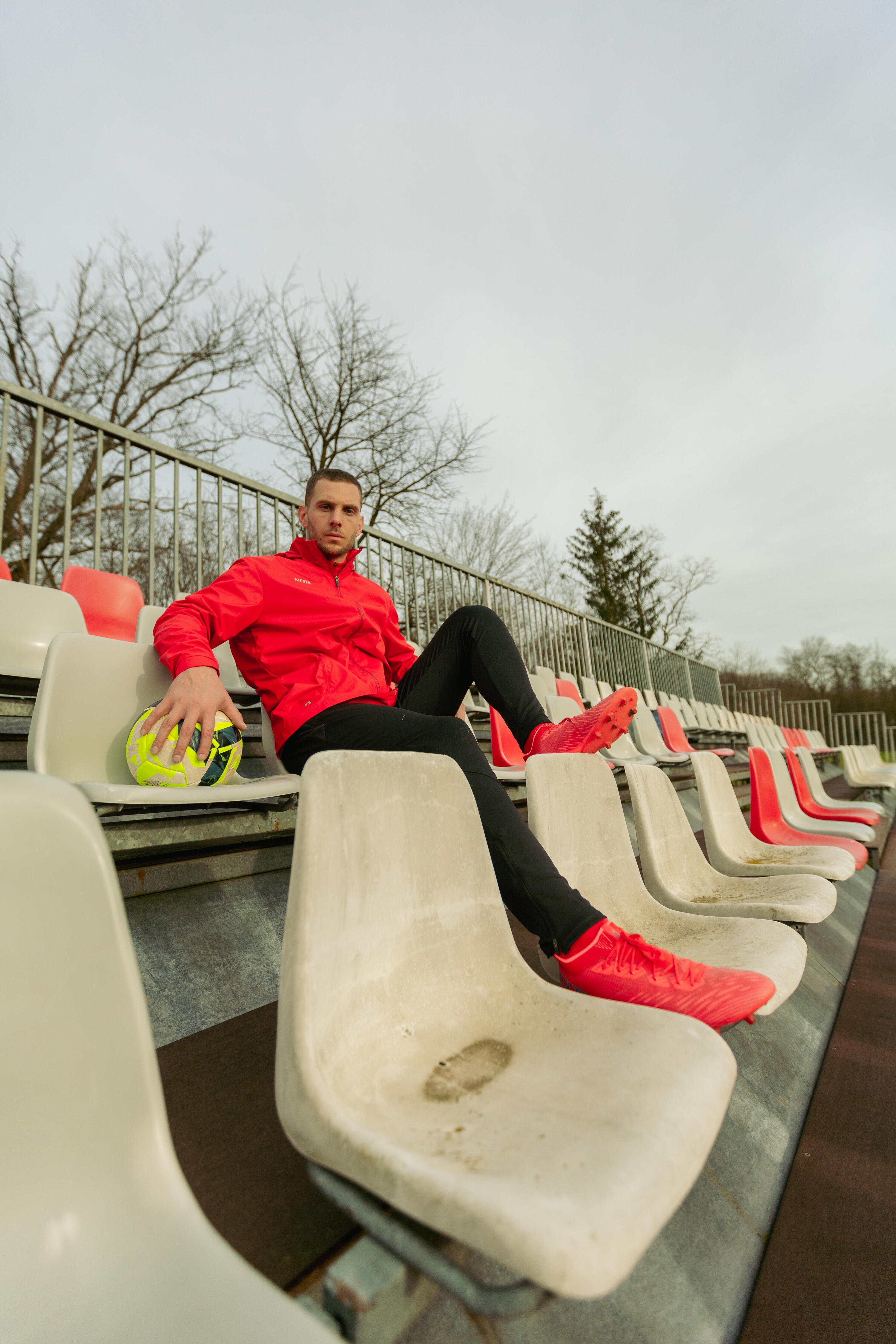 Coupe-pluie de football adulte, Viralto Club rouge 5/8