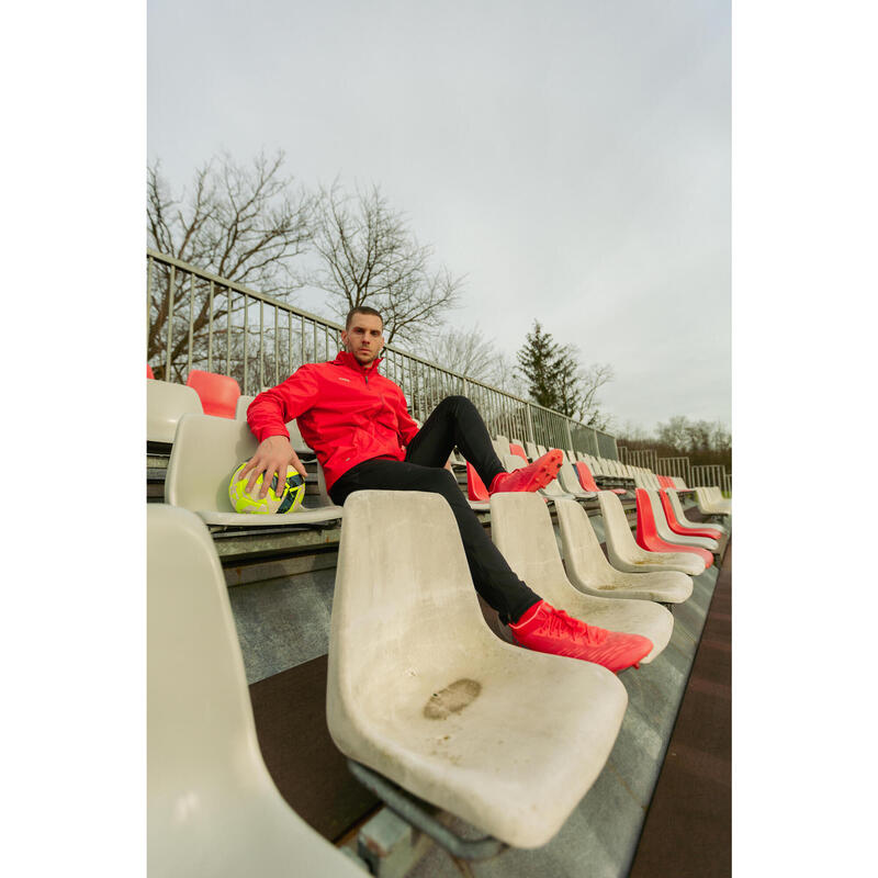 Jachetă protecție ploaie Fotbal VIRALTO CLUB Roșu Adulți 