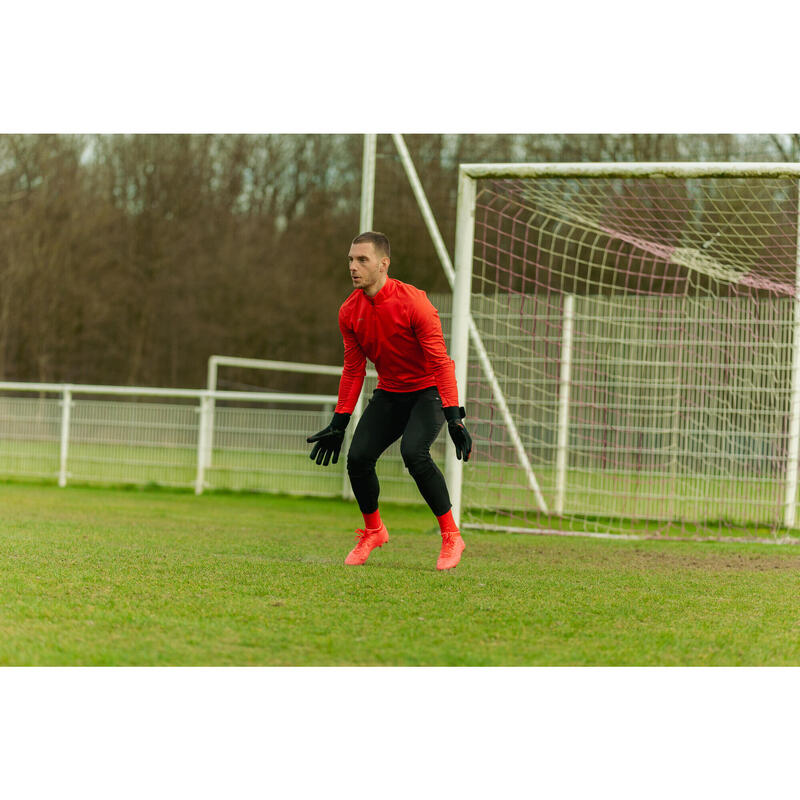 Bluză termică Fotbal CLR cu fermoar scurt Roșu Adulţi