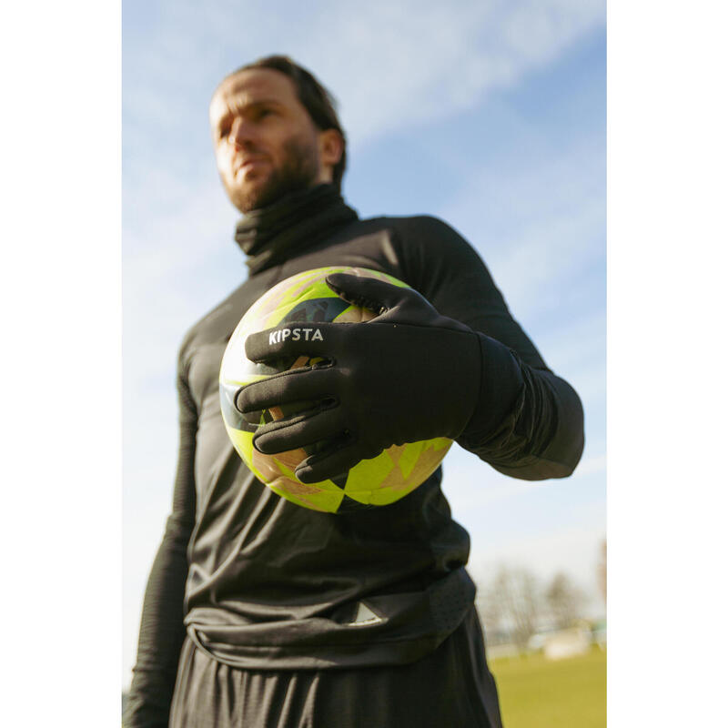 Yetişkin Futbol Eldiveni - Siyah - Keepdry Warm