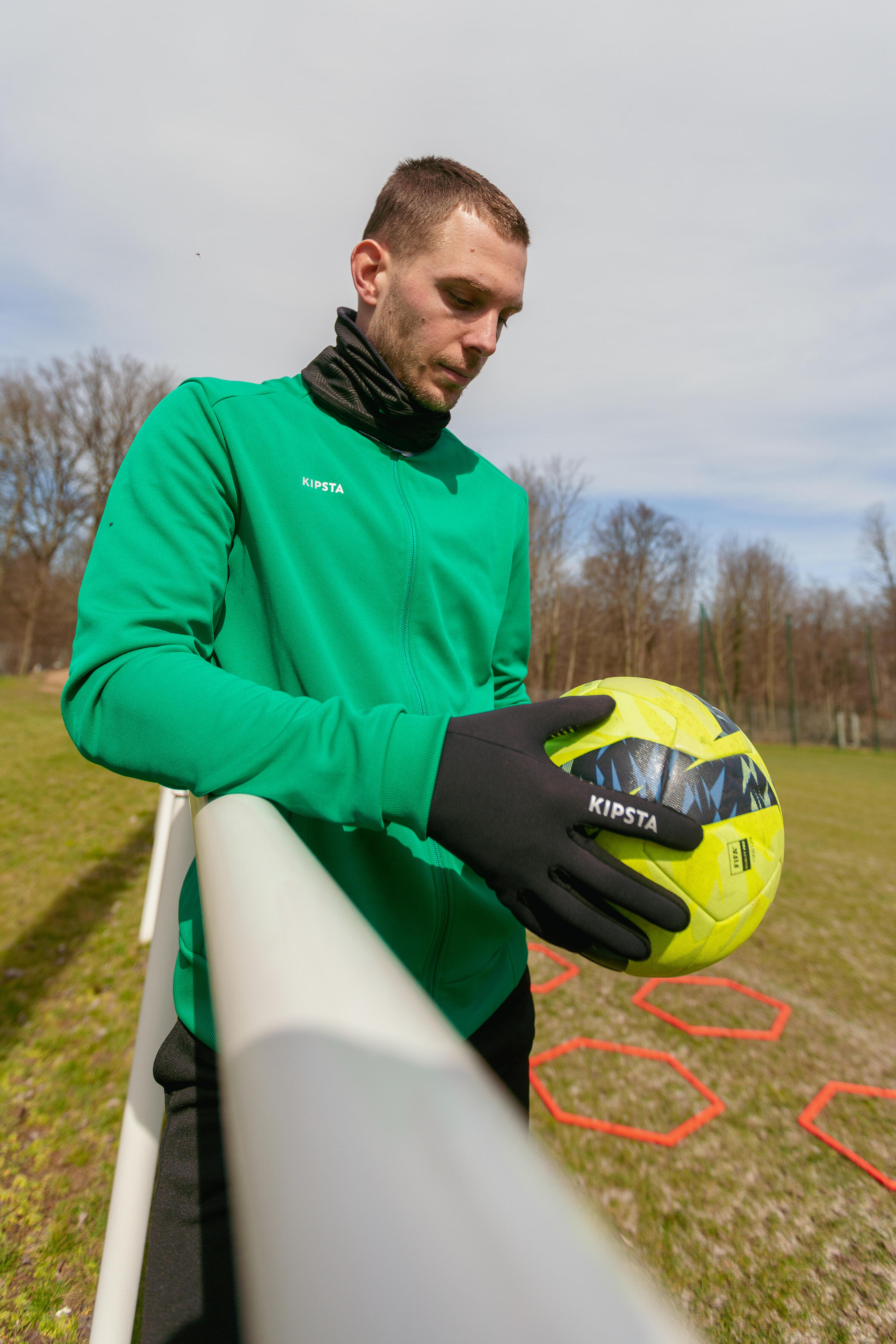Fussball-Trainingsjacke Essentielle Grün 8/8