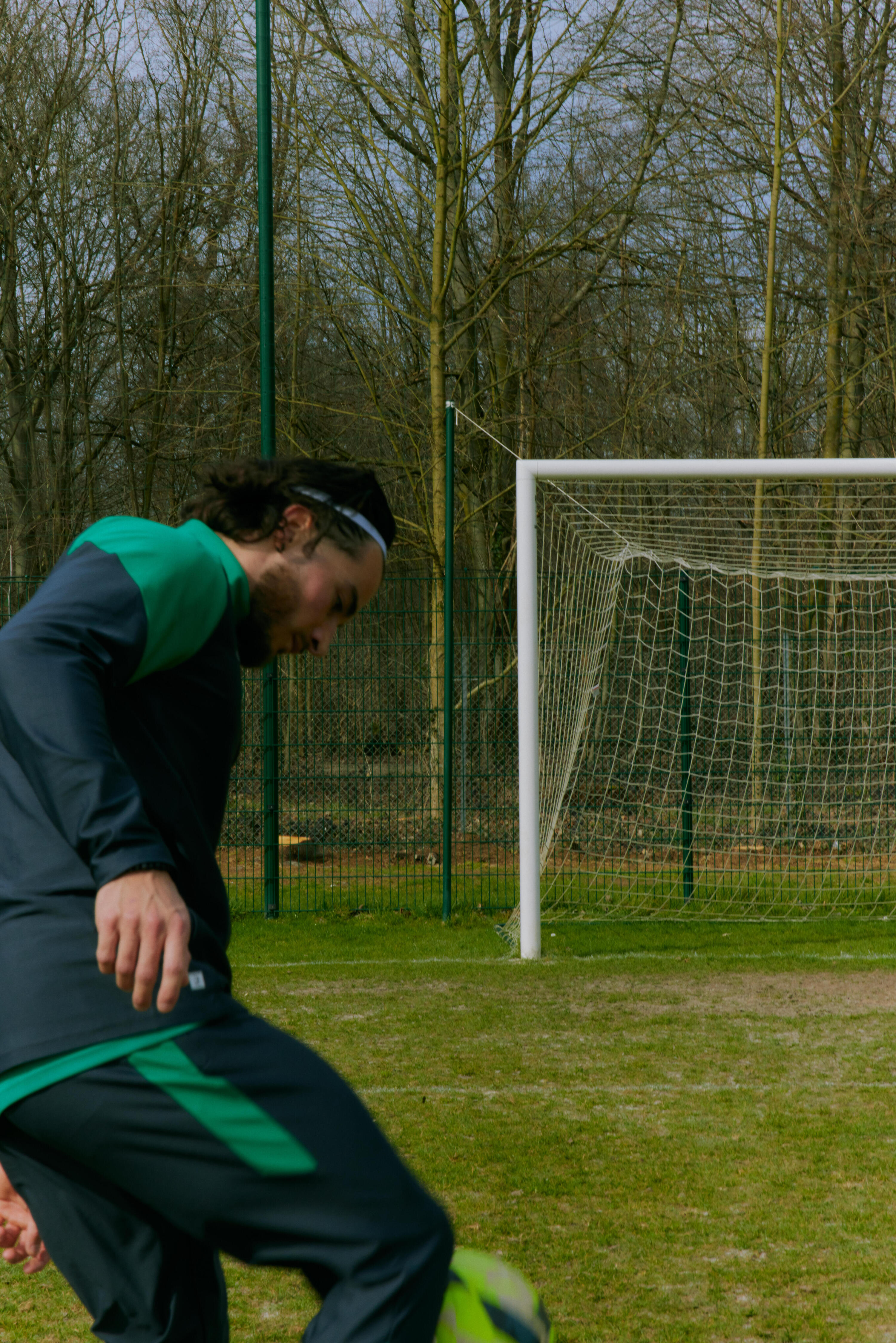 Voetbalbroek VIRALTO CLUB carbongrijs groen 15/18