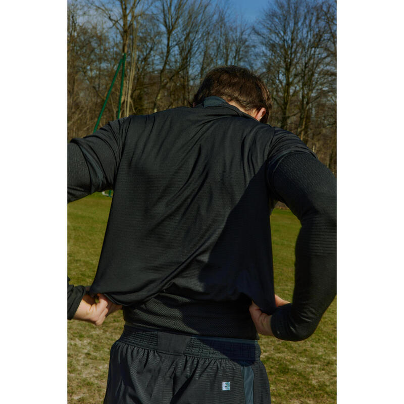 Bluză termică Fotbal Keepdry 500 Negru Adulți 