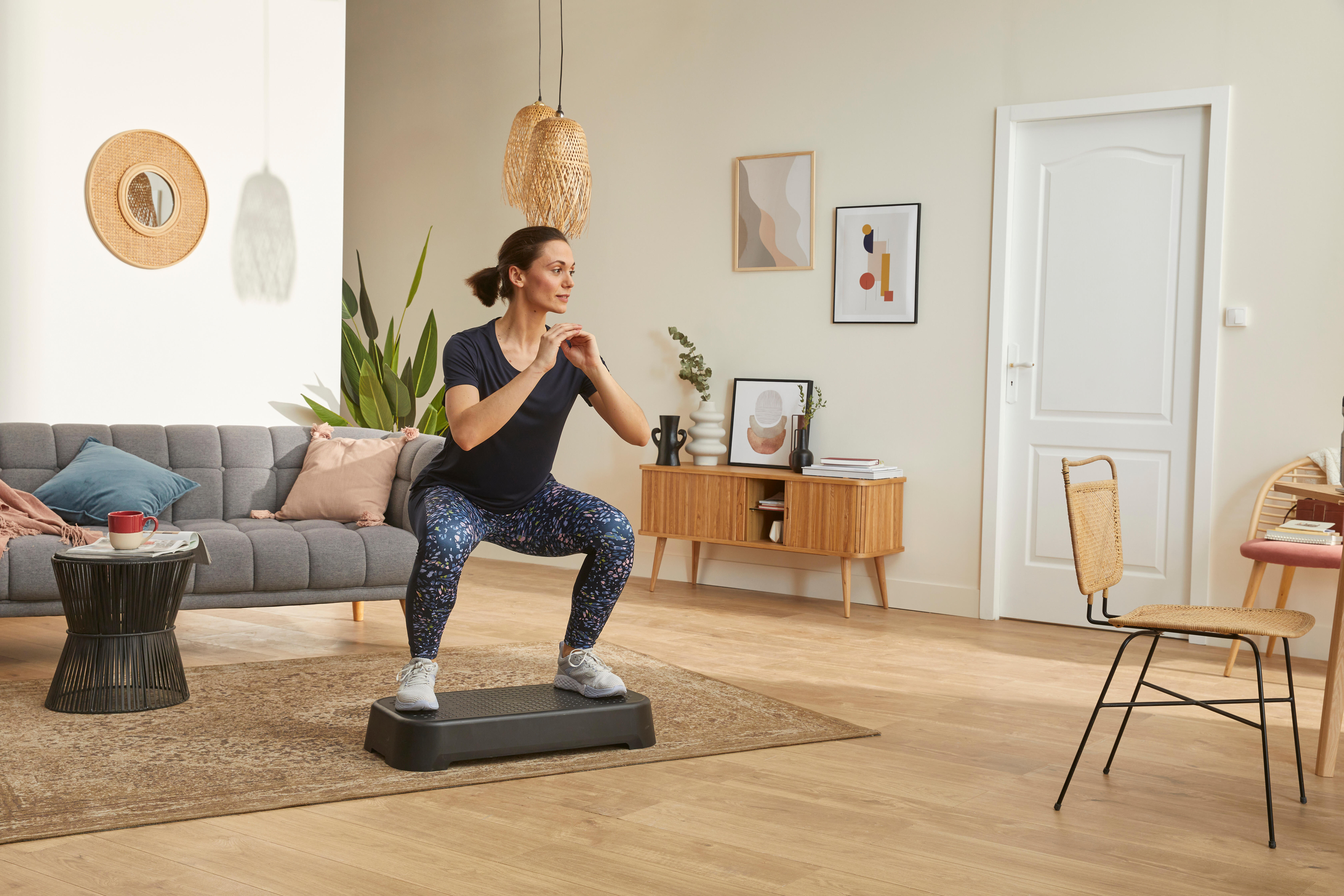 Step para cardio y aerobicos de 12cm de alto Domyos 100 negro - Technical View