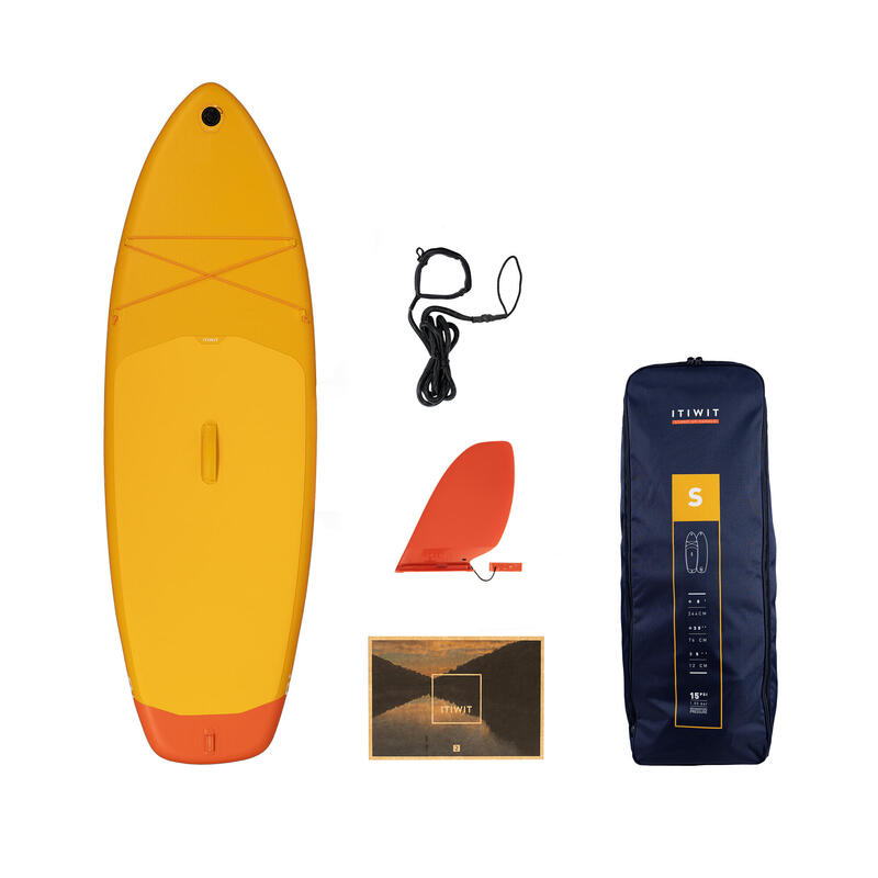 SUP-Board Stand Up Paddle aufblasbar 8' - SUP100 Gr. S gelb
