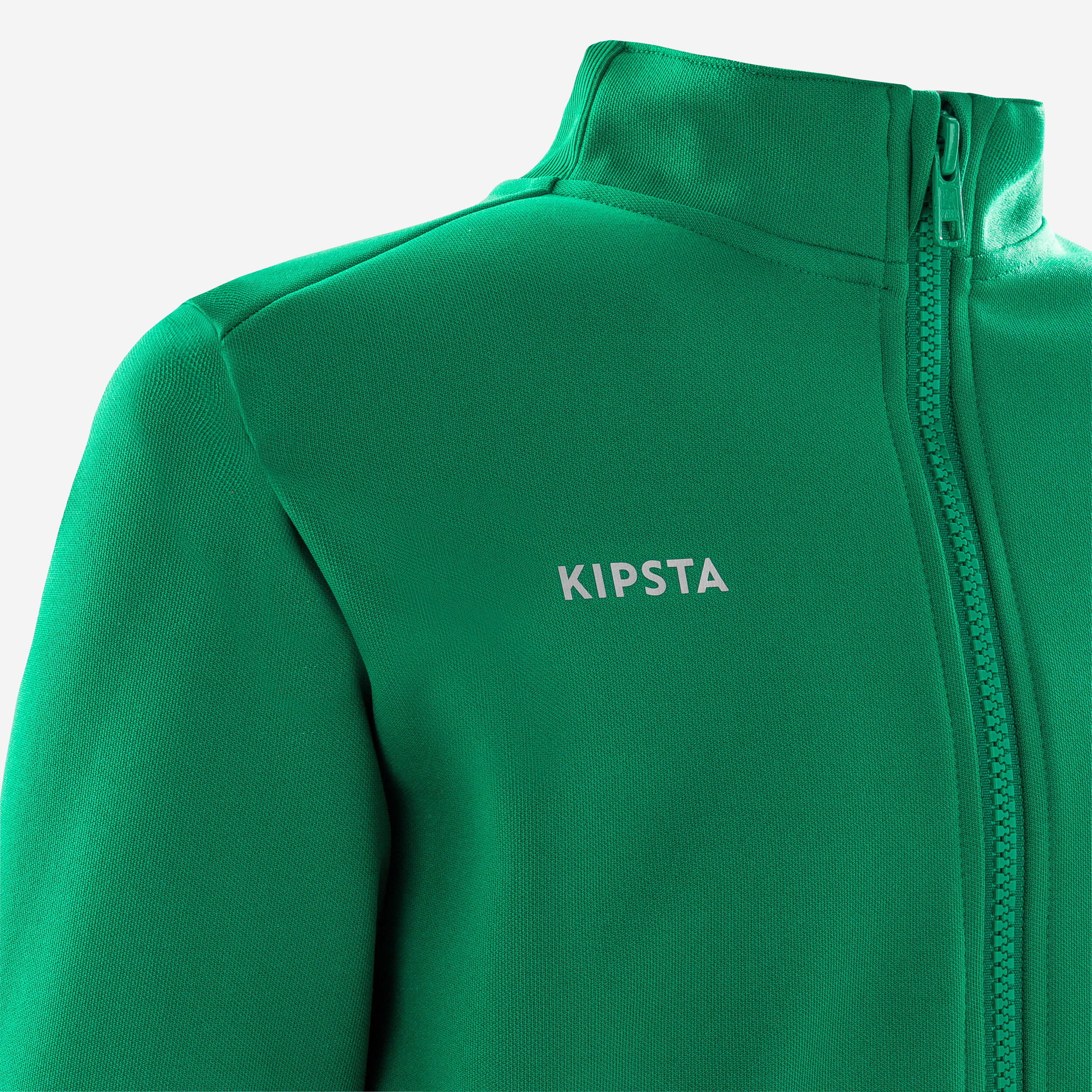 KIPSTA Detská bunda Essential na futbalové tréningy zelená 14-15 r (161-172 cm) · záber 8