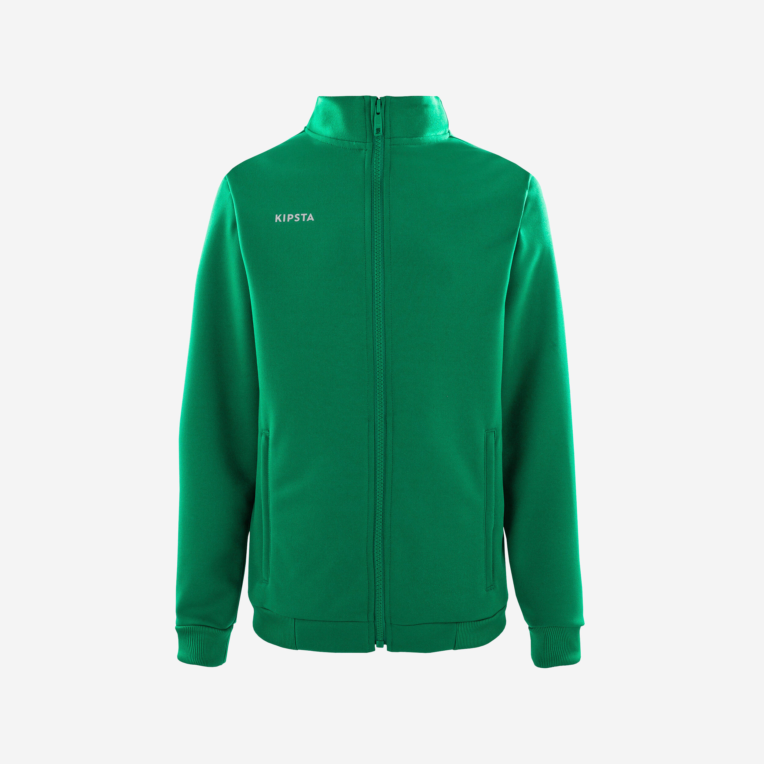 KIPSTA Detská bunda Essential na futbalové tréningy zelená 14-15 r (161-172 cm) · záber 3