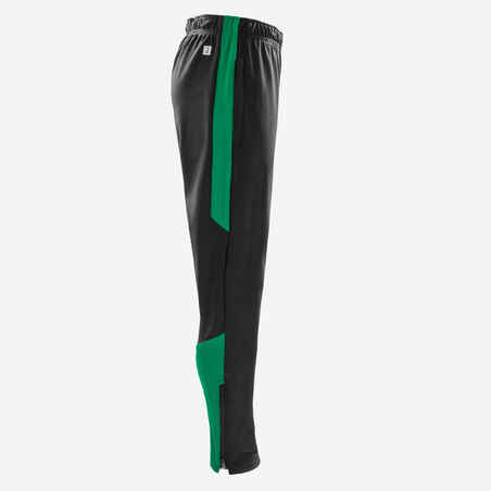 Kids' Football Bottoms Viralto Club - Carbon Grey/Green