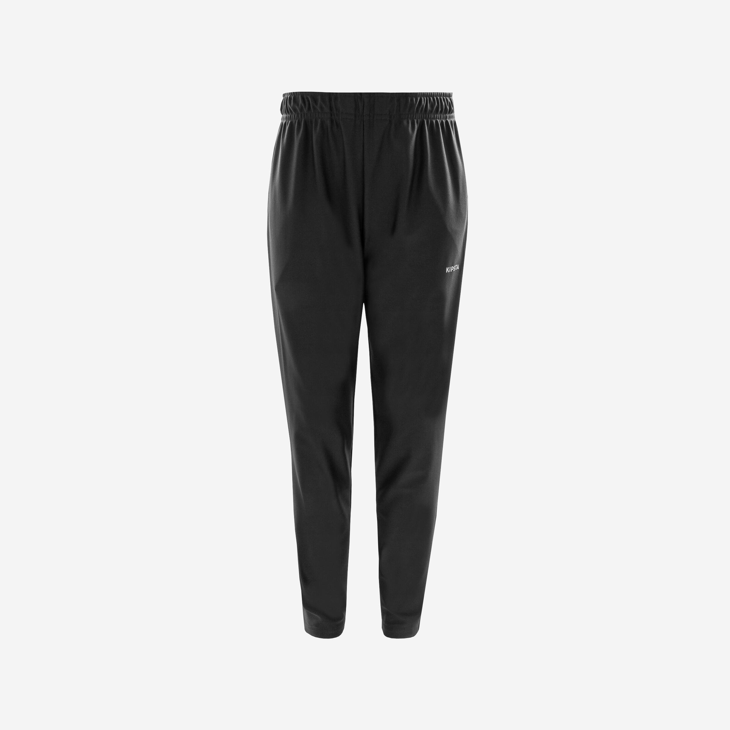 KIPSTA Kids' Football Tracksuit Bottoms - Carbon Grey/Green