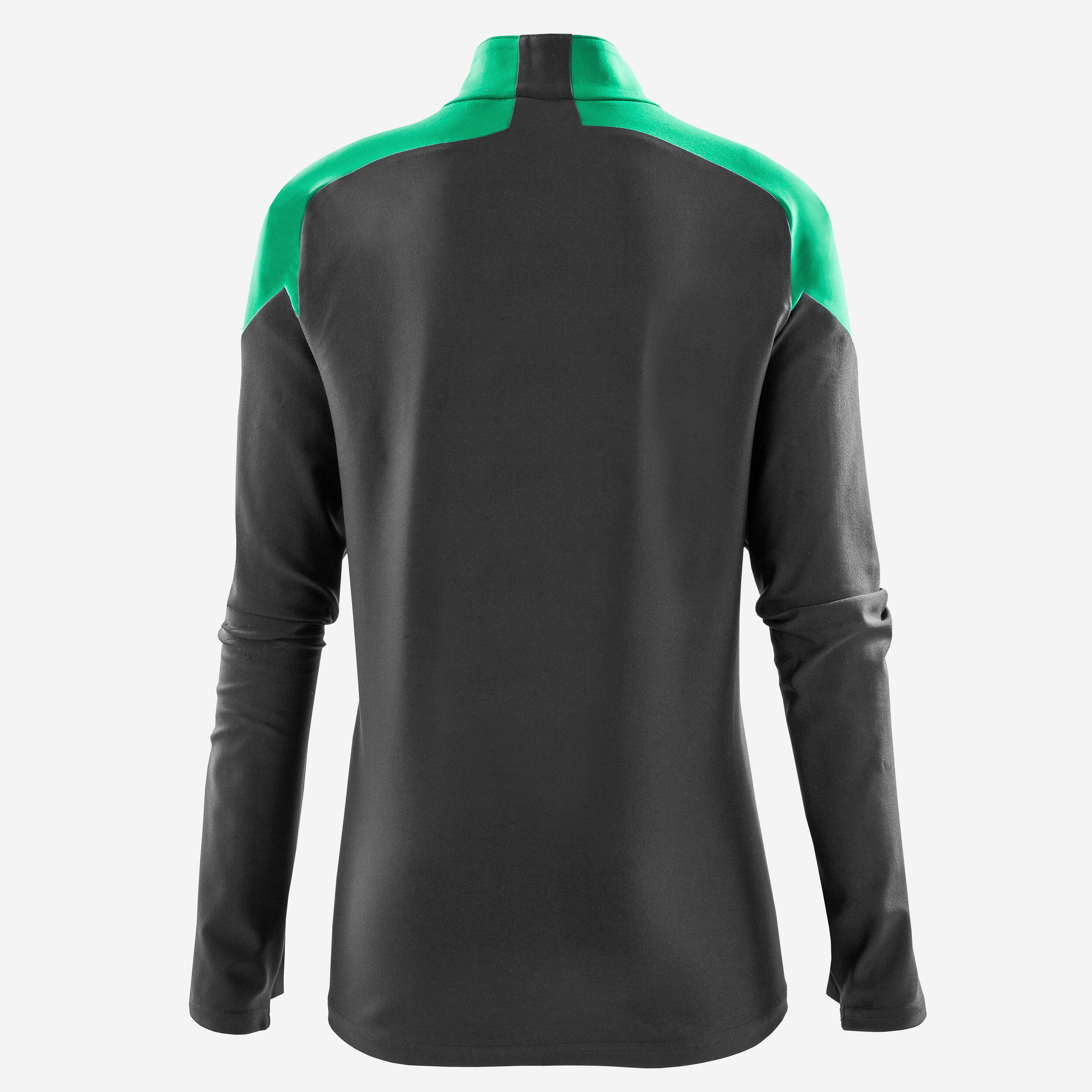 Kids' 1/2-Zip Football Sweatshirt Viralto Club - Green/Carbon Grey 2/5