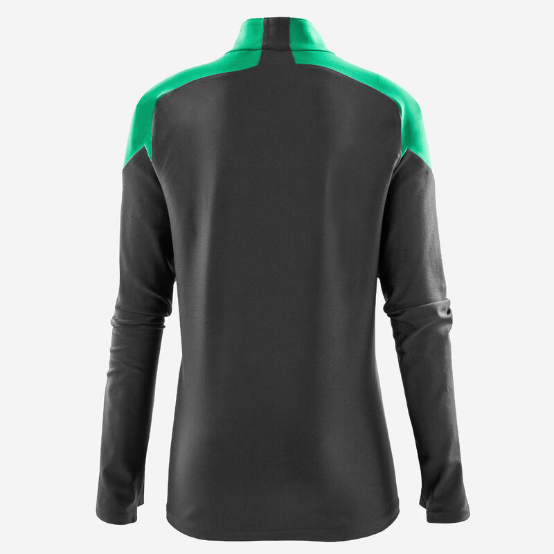 Camisola de Futebol 1/2 Fecho VIRALTO CLUB Criança Verde e Cinzento