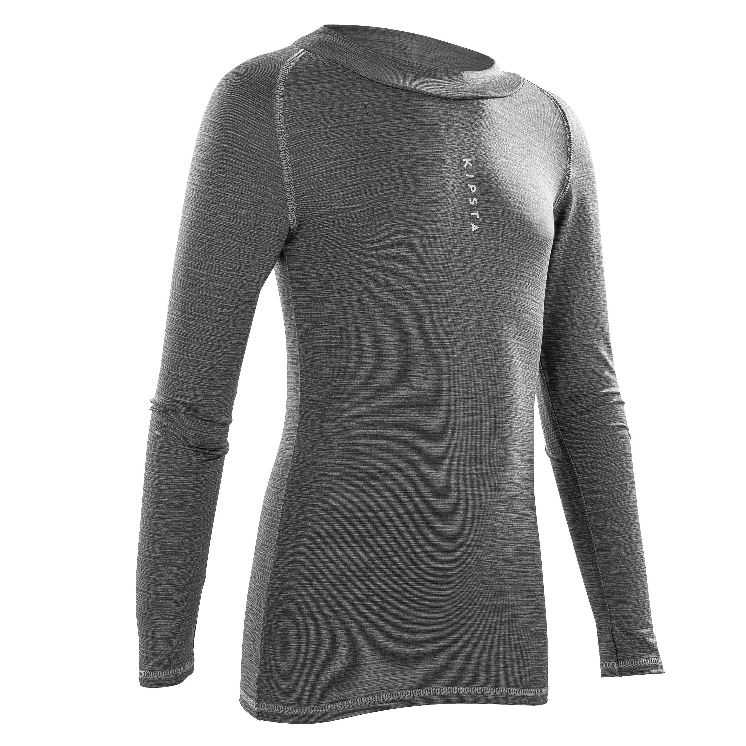 Kinder Fußball Funktionsshirt langarm wärmend - Keepcomfort grau 3/7
