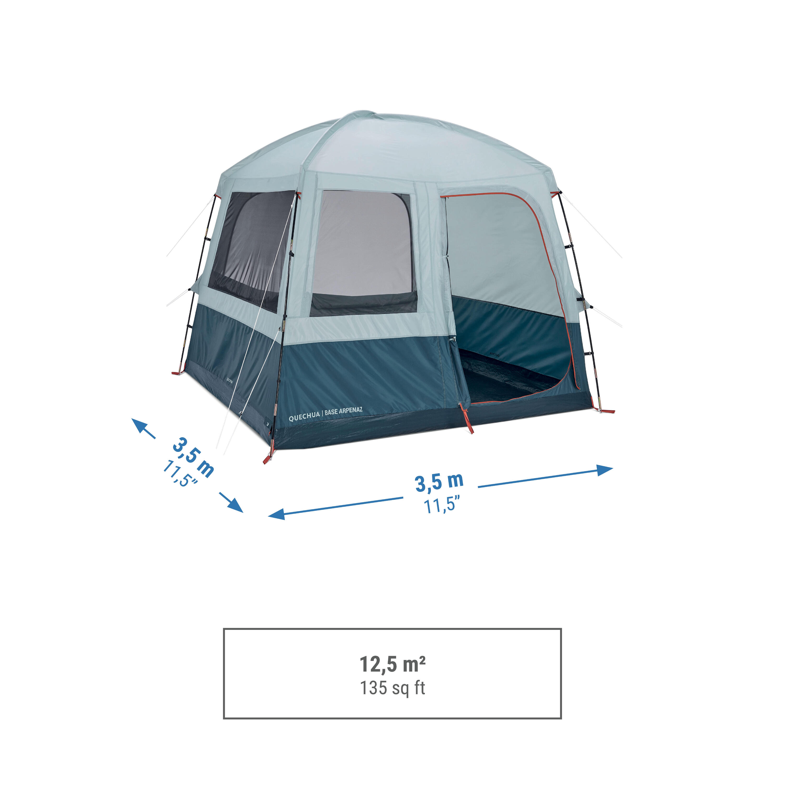 Gazebo ad archi campeggio ARPENAZ BASE M | 6 Posti 40/47