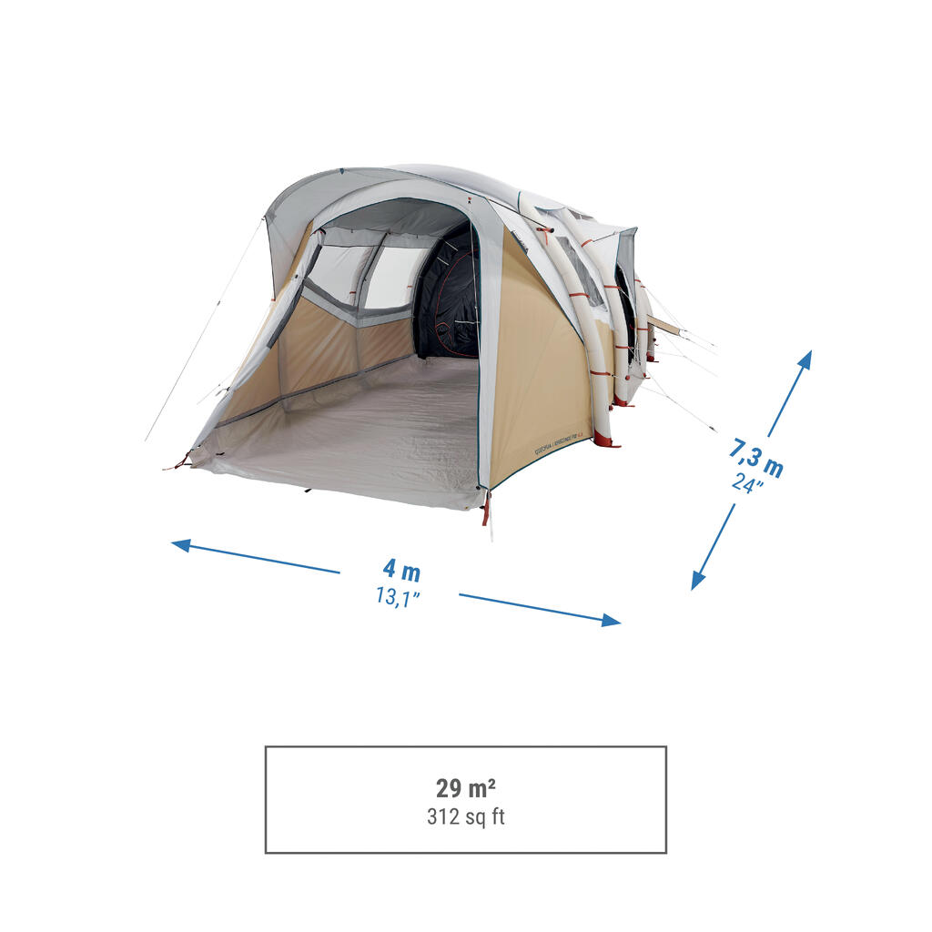 Familienzelt Air Seconds 6.3 Fresh & Black - für 6 Personen - 3 Schlafkabinen