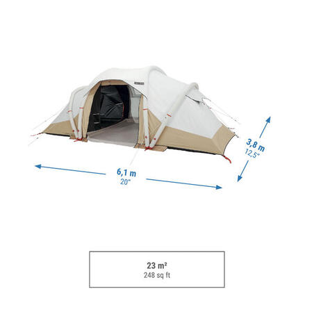 Палатка надувная для кемпинга 4-местная 2-комнатная Air Seconds 4.2 F&B