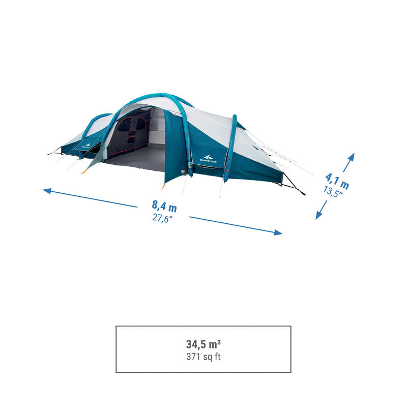 Familienzelt aufblasbar 4 Kabinen - Air Seconds 8.4 F & B für 8 Personen 